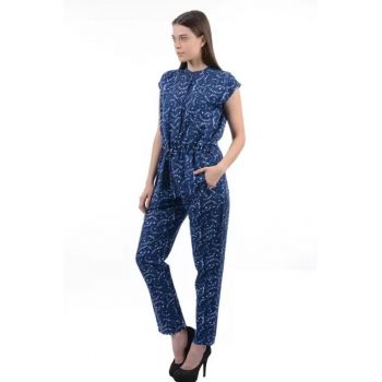 Salopeta de vara din in pentru femei  Mitzi - BLEUMARIN