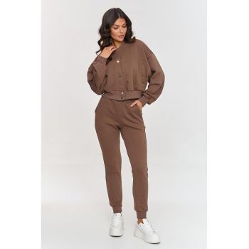 Set de imbracaminte uni - 3 piese - Maro taupe -