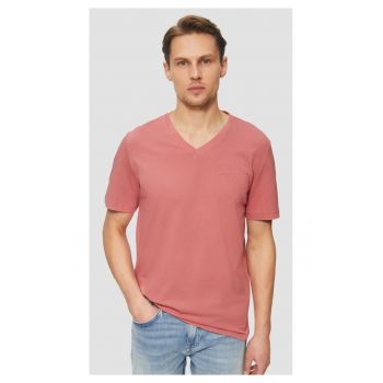 Tricou barbati cu anchior - Regular fit - din bumbac - Roz prafuit -