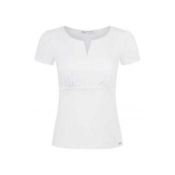 Tricou cu talie accentuata si detalii fronsate