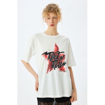 Tricou lejer cu imprimeu grafic