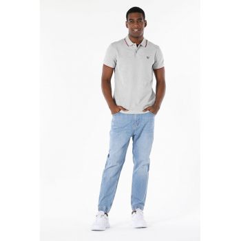 Tricou Polo Cu Maneca Scurta De Barbati Gri