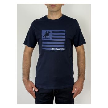 U.S. Grand POLO Tricou barbati cu imprimeu cu logo - Regular fit - Bleumarin inchis -