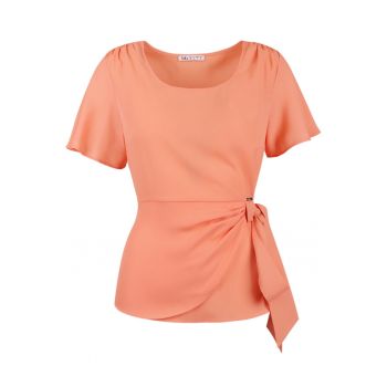 Bluza cu panglici decorative in talie