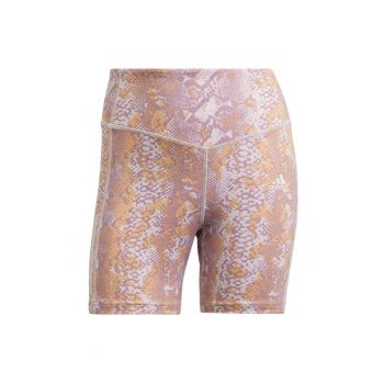 Colanti fitness scurti cu imprimeu animal print