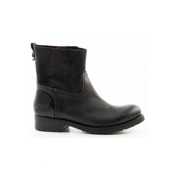 Ghete biker din piele si piele intoarsa -