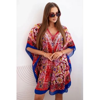 Poncho de plaja cu decolteu in V -