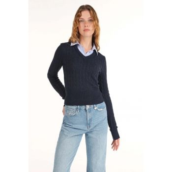 Pulover De Dama Albastru Marin Regular Fit Cl1065253 8683197801982