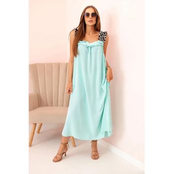 Rochie cu bretele cu imprimeu leopard -