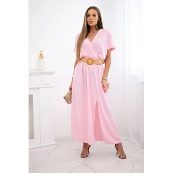 Rochie cu decolteu in V si curea in talie -