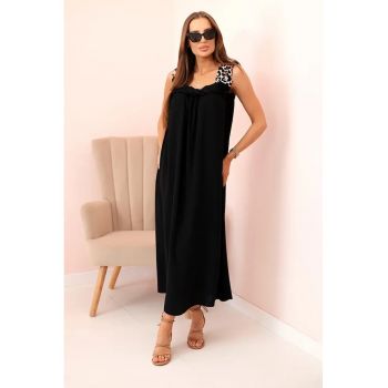 Rochie de dama cu bretele cu model animal print -