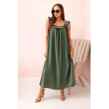 Rochie de dama cu bretele cu model leopard -