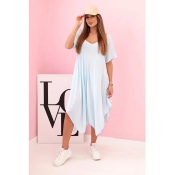 Rochie din viscoza cu croiala asimetrica -