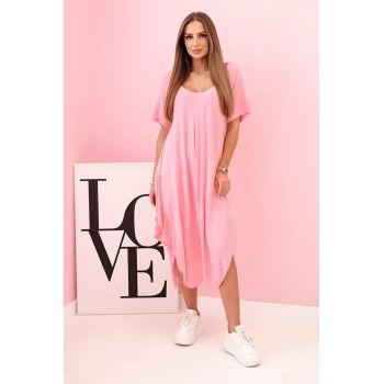 Rochie din viscoza cu croiala asimetrica -