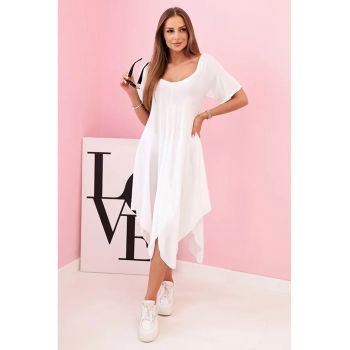 Rochie din viscoza cu croiala asimetrica -