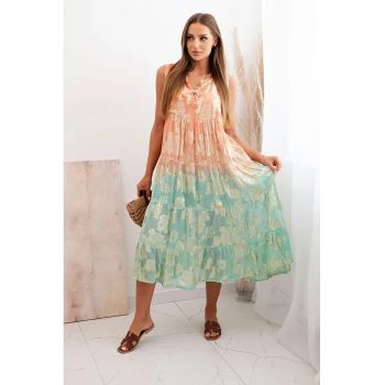 Rochie fara maneci din viscoza -