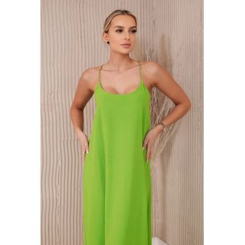 Rochie lunga cu bretele inguste -