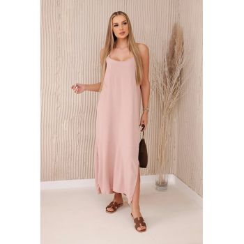 Rochie lunga cu bretele inguste -