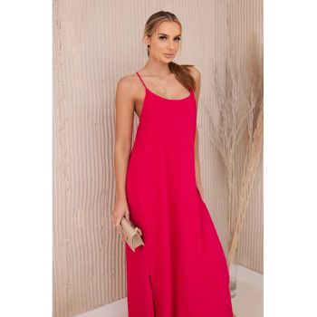 Rochie lunga cu bretele inguste -