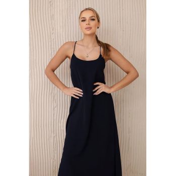 Rochie lunga cu bretele inguste -