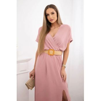 Rochie lunga cu o curea in talie -