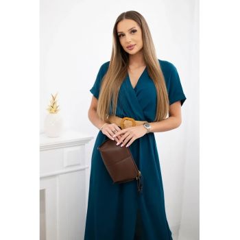 Rochie lunga cu o curea in talie -