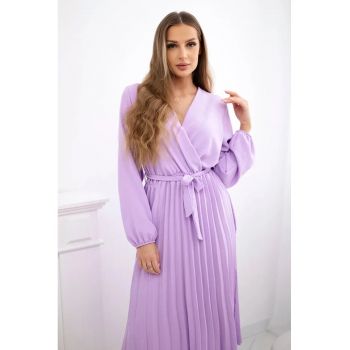 Rochie midi cu maneci lungi -