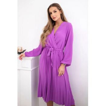 Rochie midi cu pliuri -
