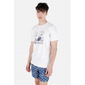 Tricou Cu Maneca Scurta De Barbati Alb Regular Fit CL1069377