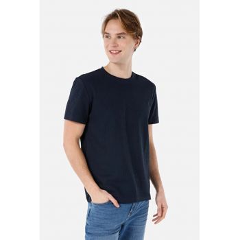 Tricou Cu Maneca Scurta De Barbati Albastru Marin Regular Fit CL1067035