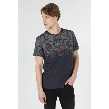 Tricou Cu Maneca Scurta De Barbati Antracit Regular Fit CL1058842