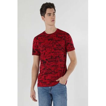 Tricou Cu Maneca Scurta De Barbati Rosu Regular Fit CL1059129