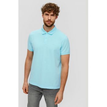 Tricou polo barbati - din bumbac cu croiala Regular Fit - logo - Albastru deschis22