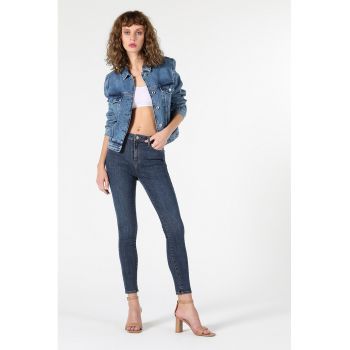 Blugi skinny cu talie medie