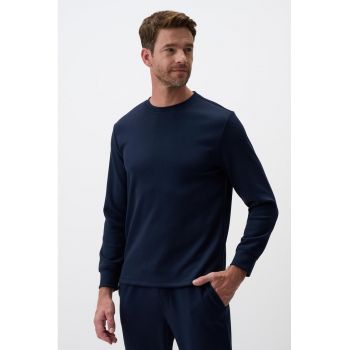Bluza de trening din amestec de modal cu decolteu la baza gatului