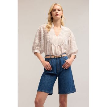 Bluza in dungi cu maneci bufante