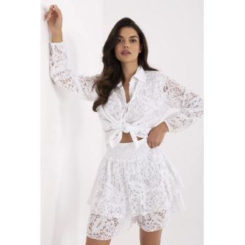 Compleu dama  alb - one size - bumbac