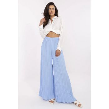 Pantaloni dama  poliester - albastru -