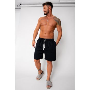 Pantaloni scurti din bumbac Black I 17122