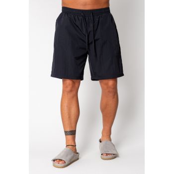 Pantaloni scurti din fas Black 17109