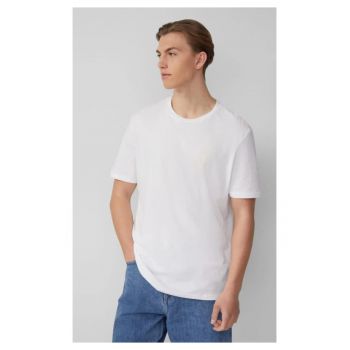 Q/S by s.Oliver Tricou barbati cu imprimeu - decolteu la baza gatului - Regular fit - Alb -