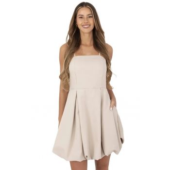 Rochie  bej - poliester -
