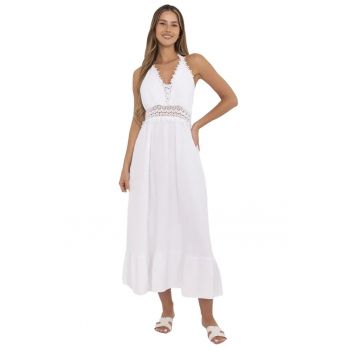 Rochie  bumbac - alb -