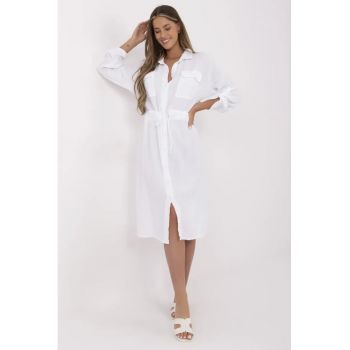 Rochie  bumbac - alb -