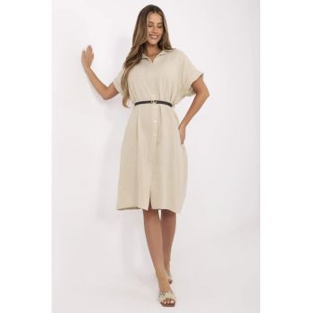 Rochie  bumbac - bej -