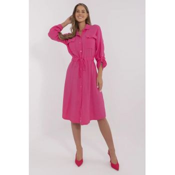 Rochie  bumbac - fucsia -