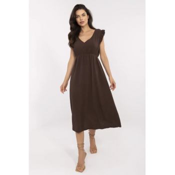 Rochie  bumbac - maro -