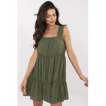 Rochie  bumbac - verde -