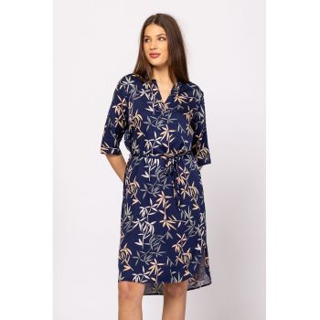 Rochie cu model si cordon in talie