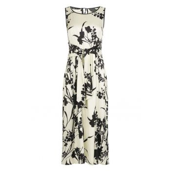 Rochie maxi cu imprimeu floral - Negru